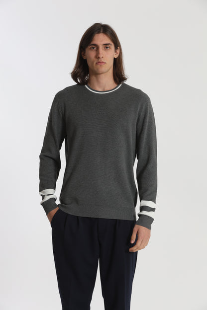 MAGLIA GIROCOLLO BICOLOR