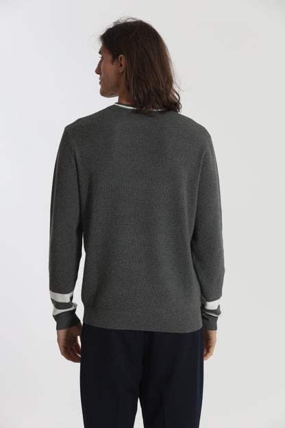 MAGLIA GIROCOLLO BICOLOR
