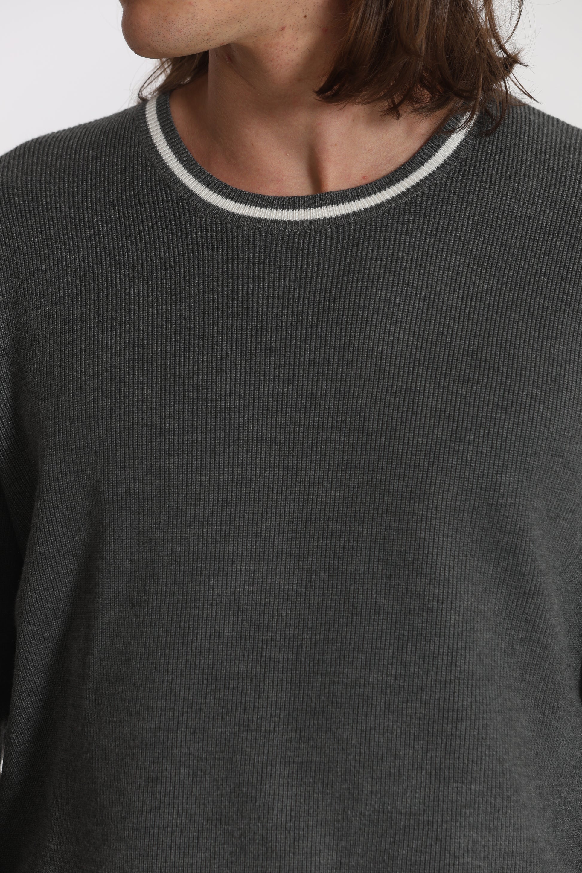 MAGLIA GIROCOLLO BICOLOR