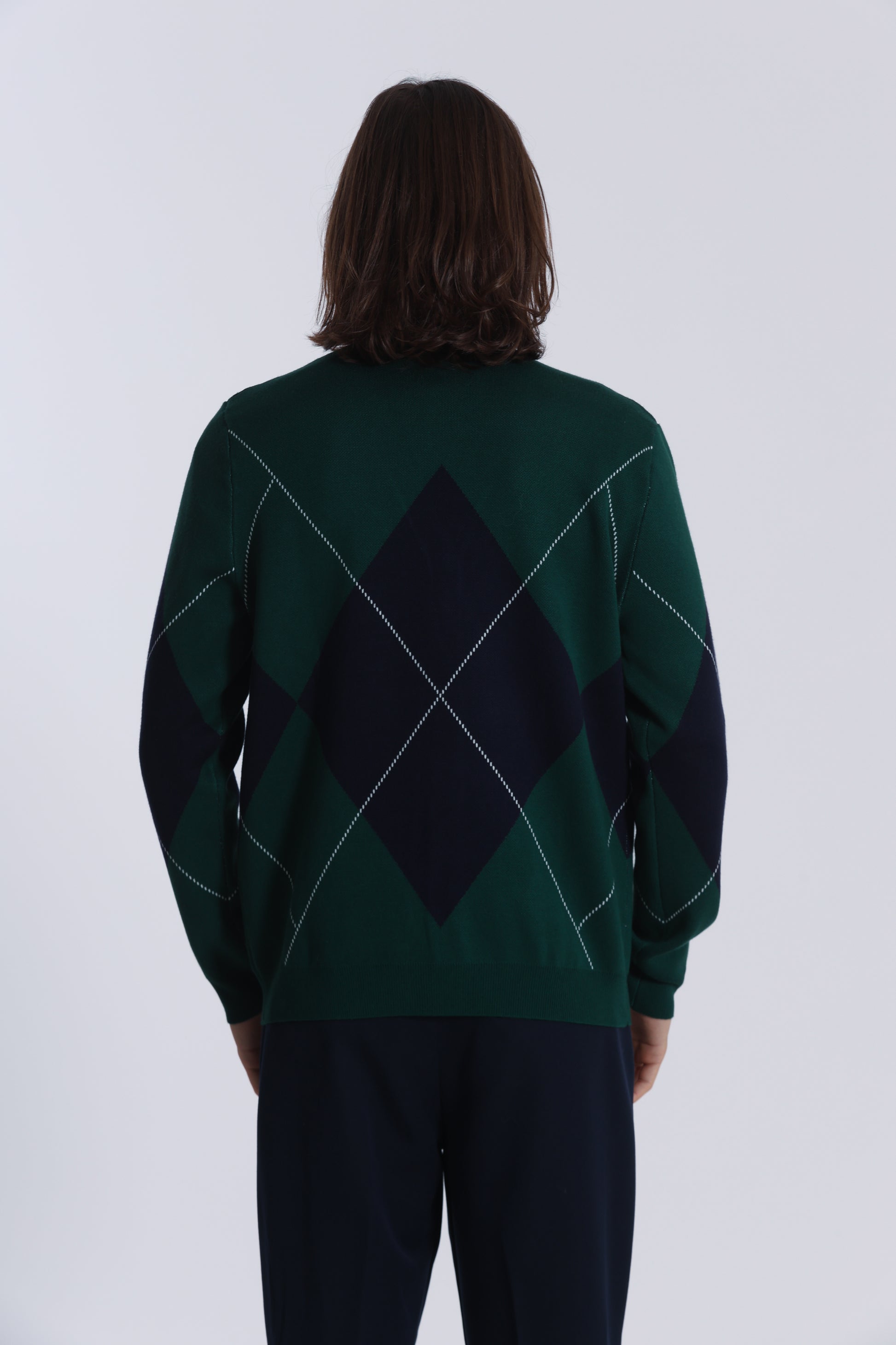CARDIGAN IN MAGLIA A ROMBI
