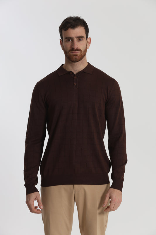 MAGLIA A POLO CON MOTIVO