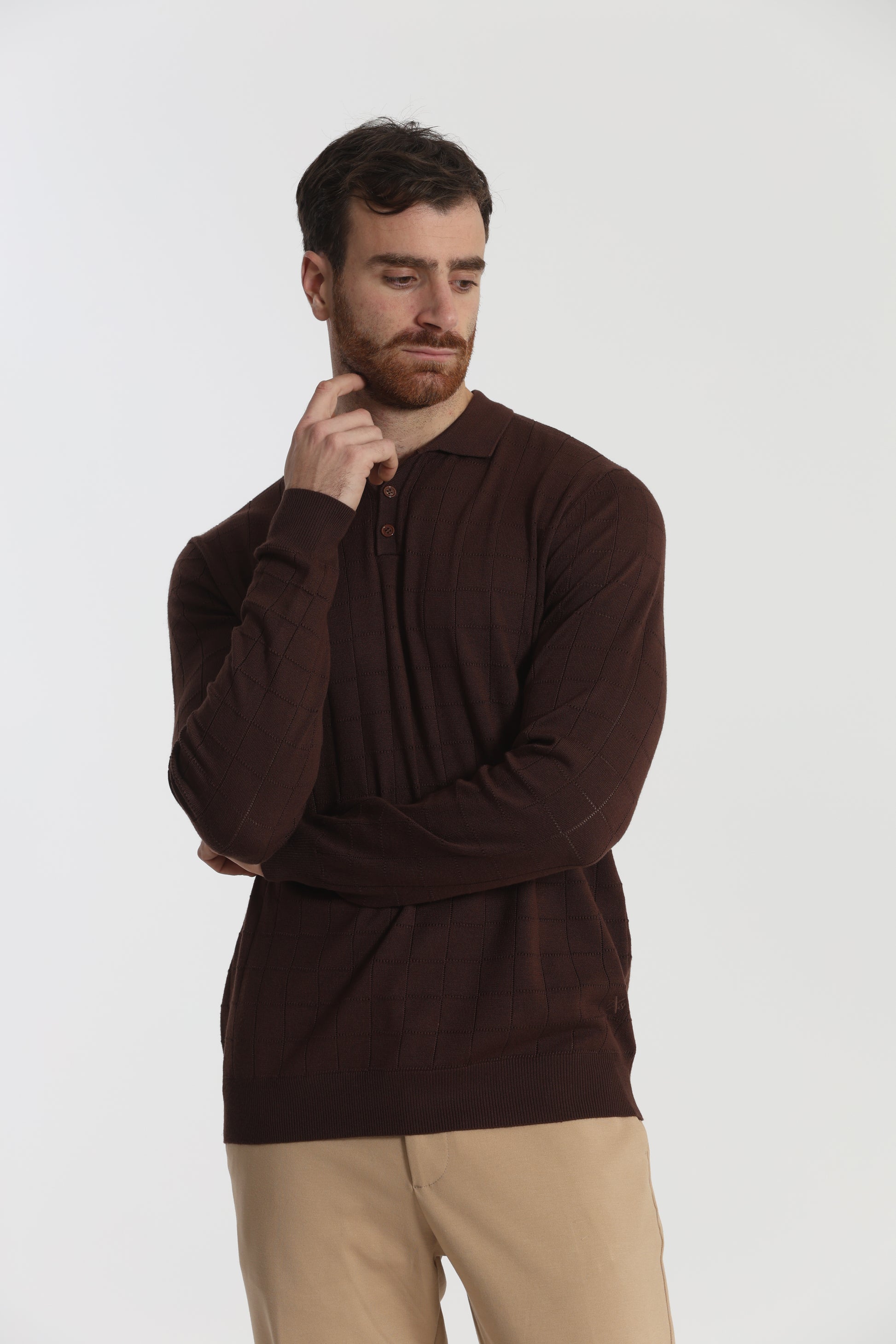 MAGLIA A POLO CON MOTIVO