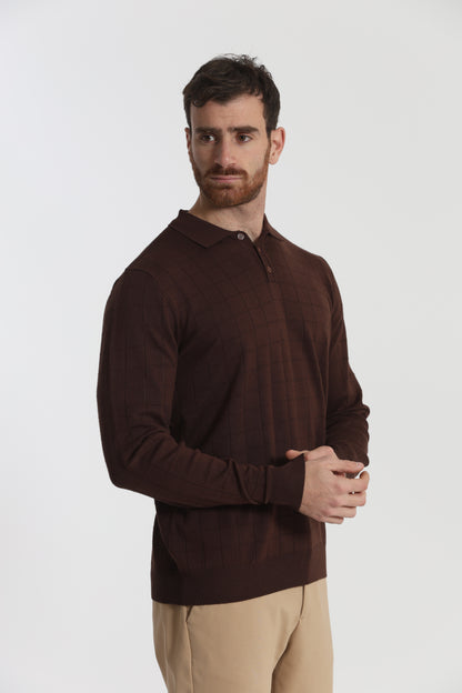 MAGLIA A POLO CON MOTIVO