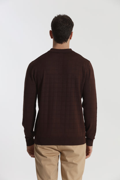 MAGLIA A POLO CON MOTIVO
