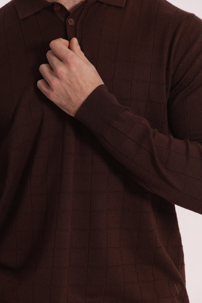 MAGLIA A POLO CON MOTIVO