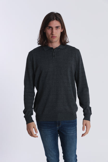 MAGLIA A POLO CON MOTIVO
