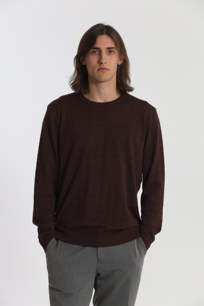 MAGLIA GIROCOLLO CON MOTIVO