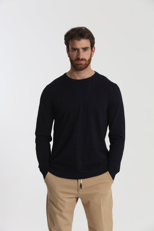 MAGLIA GIROCOLLO CON MOTIVO