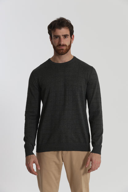 MAGLIA GIROCOLLO CON MOTIVO