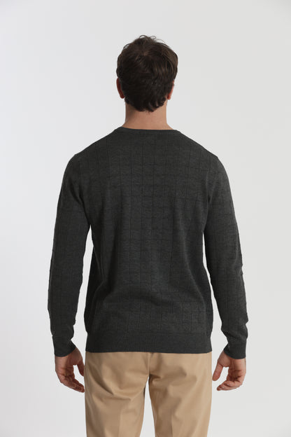 MAGLIA GIROCOLLO CON MOTIVO