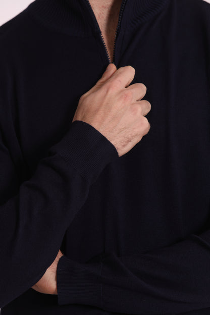PULLOVER IN MAGLIA CON ZIP