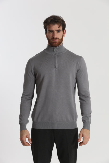 PULLOVER IN MAGLIA CON ZIP
