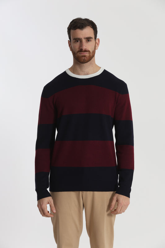 MAGLIA GIROCOLLO A RIGHE