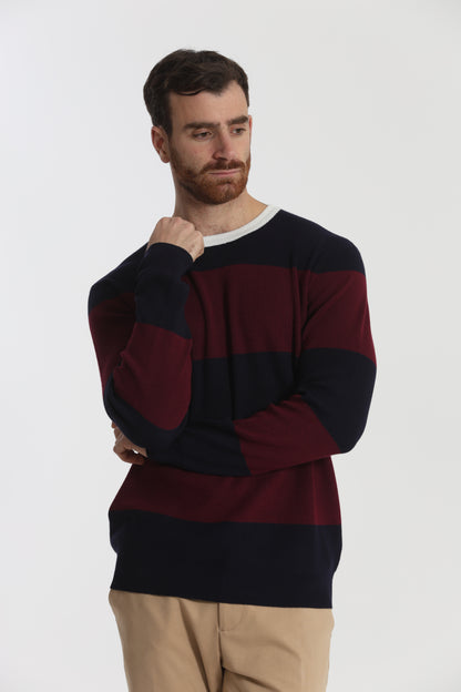 MAGLIA GIROCOLLO A RIGHE