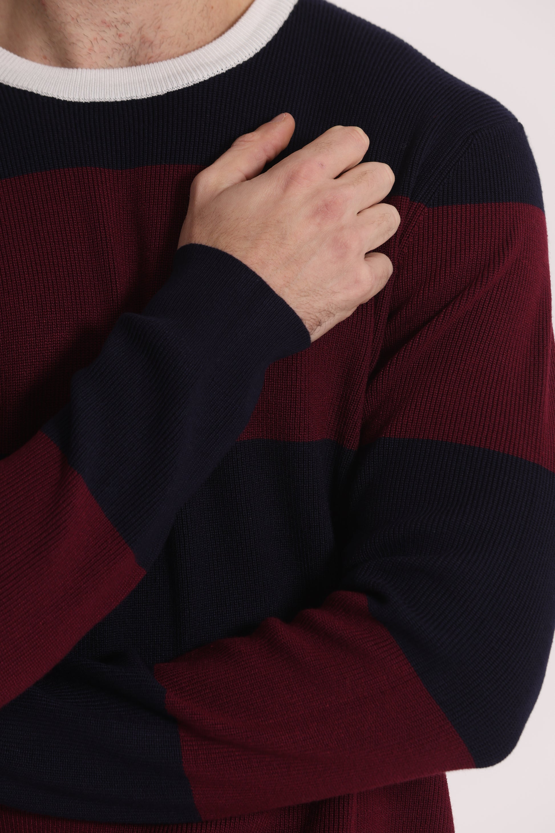 MAGLIA GIROCOLLO A RIGHE