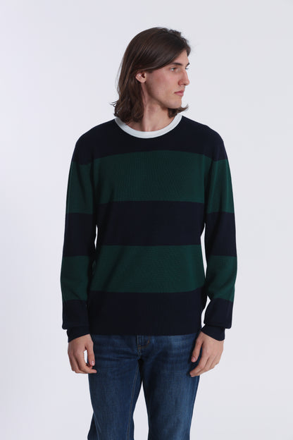 MAGLIA GIROCOLLO A RIGHE