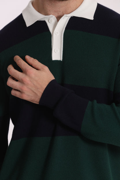 POLO IN MAGLIA A RIGHE