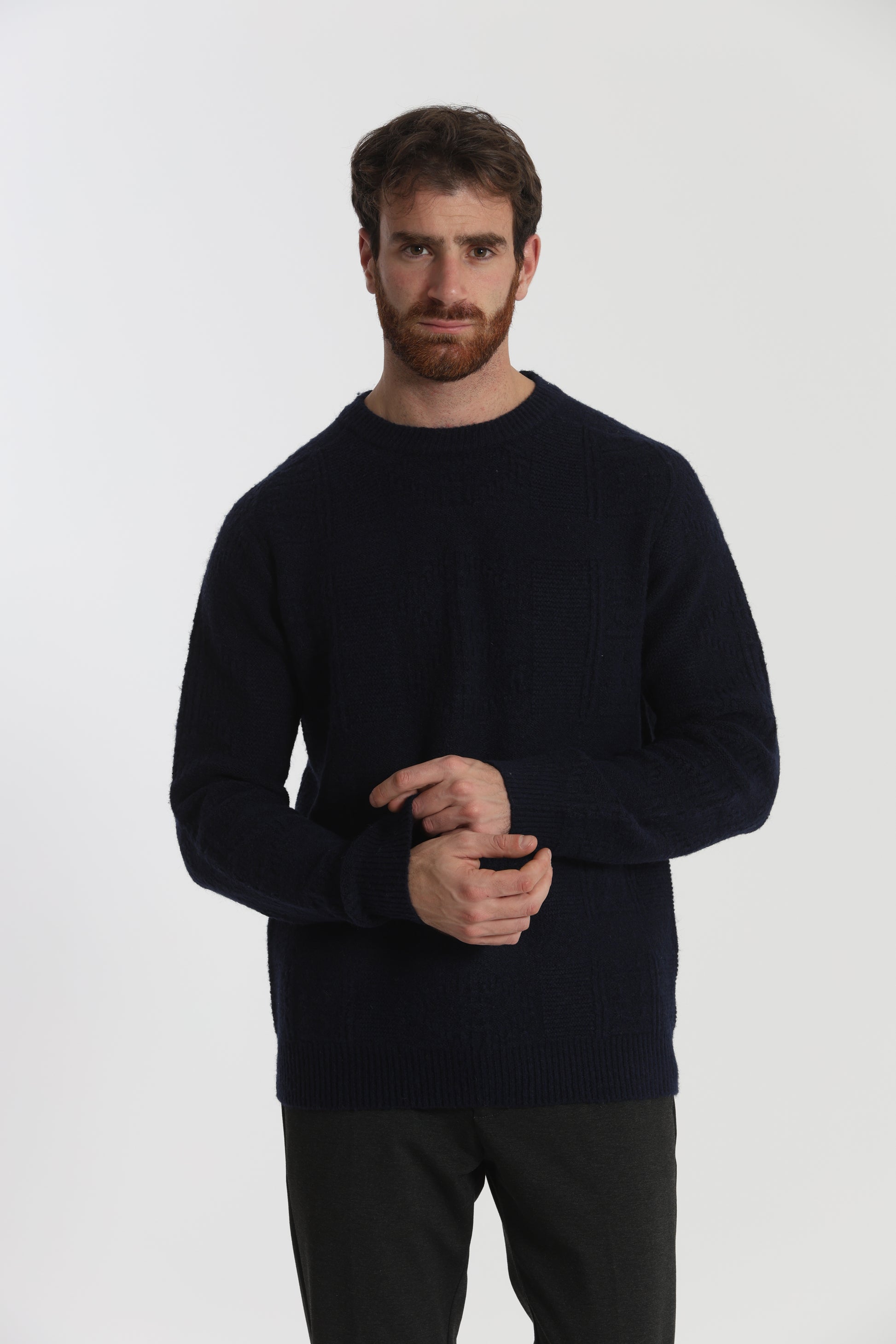 MAGLIA GIROCOLLO CON TEXTURE