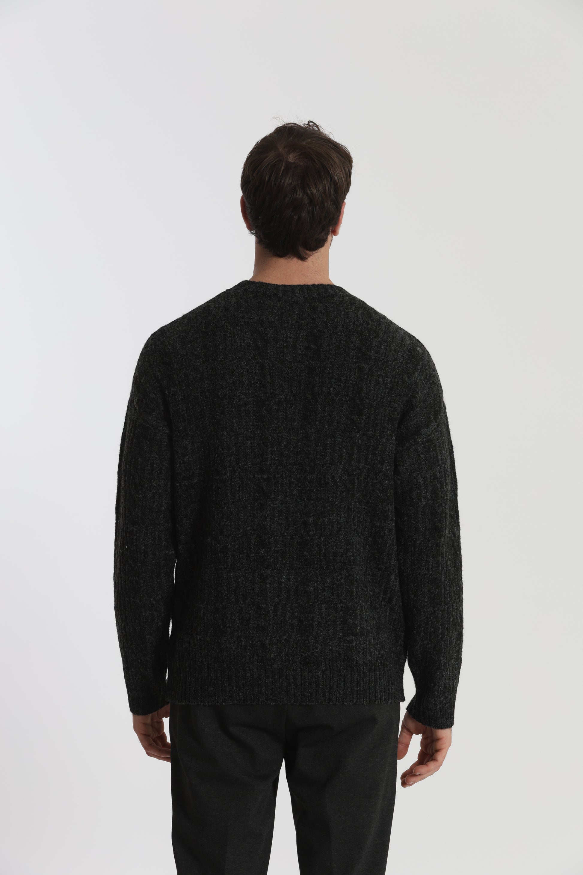 MAGLIA IN MISTO LANA CON TRECCIA