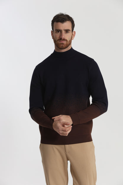 MAGLIA A MEZZO COLLO CON TEXTURE