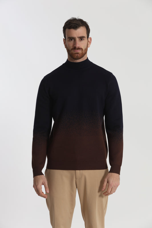 MAGLIA A MEZZO COLLO CON TEXTURE