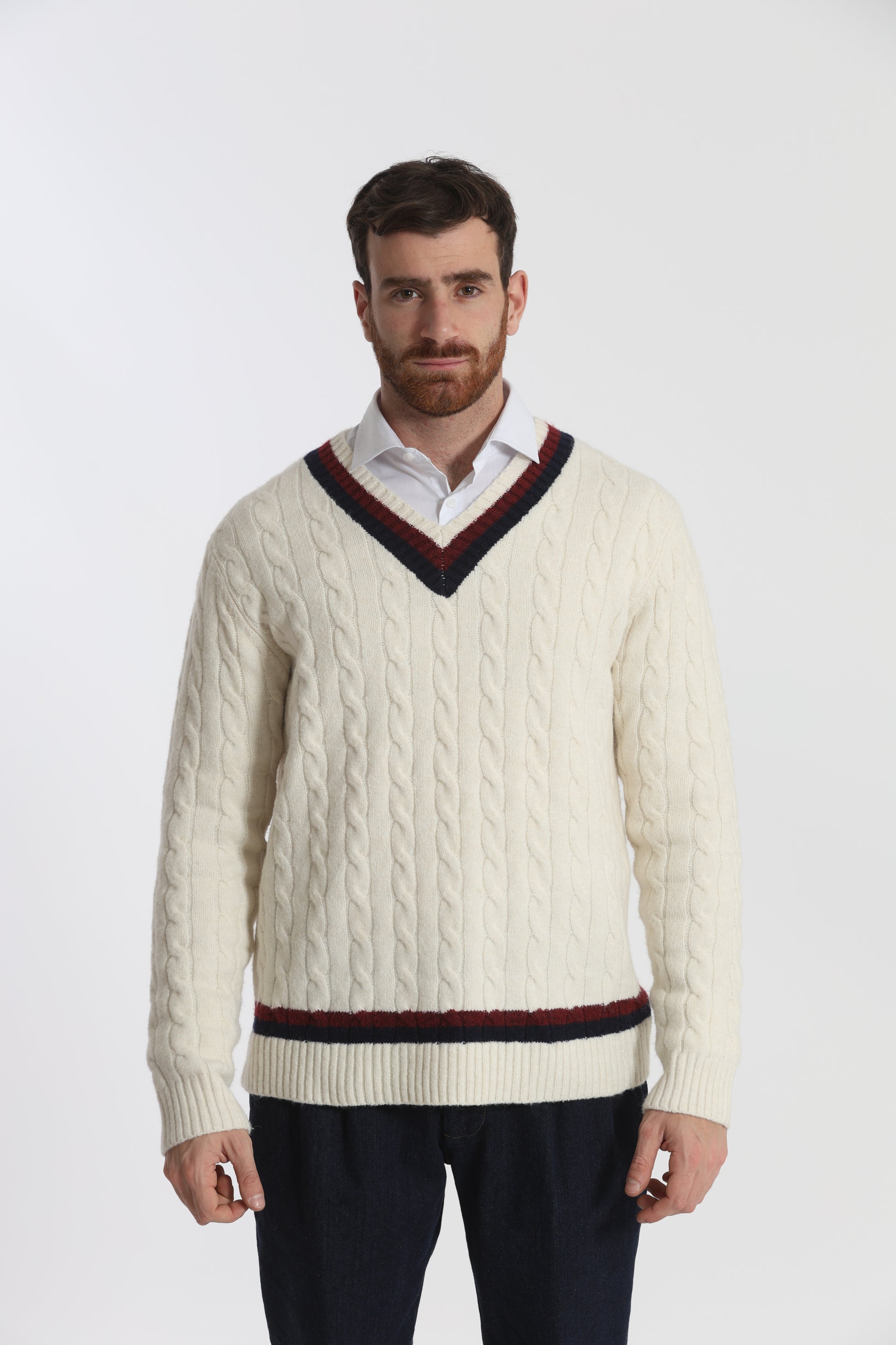 MAGLIA DA CRICKET IN MISTO LANA