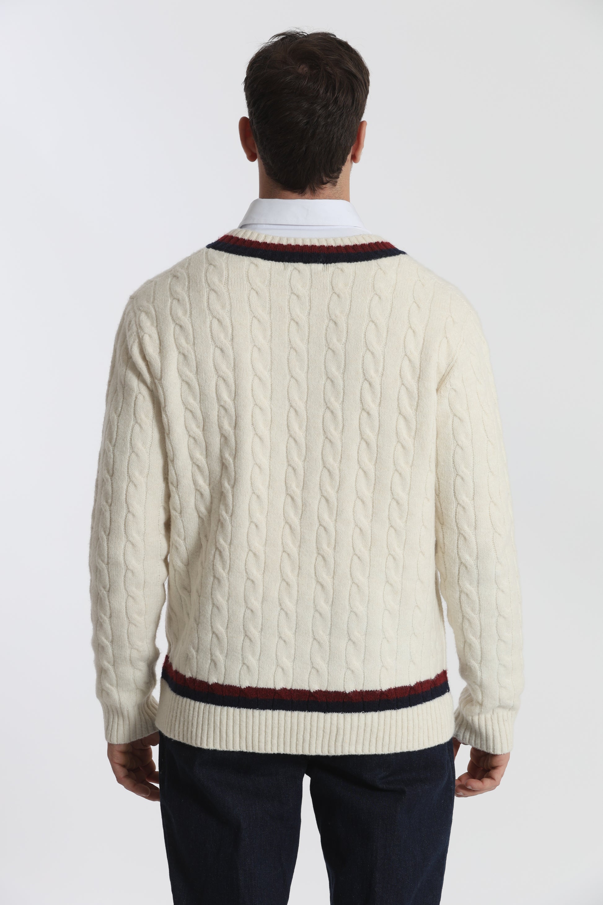 MAGLIA DA CRICKET IN MISTO LANA