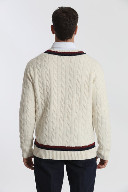 MAGLIA DA CRICKET IN MISTO LANA