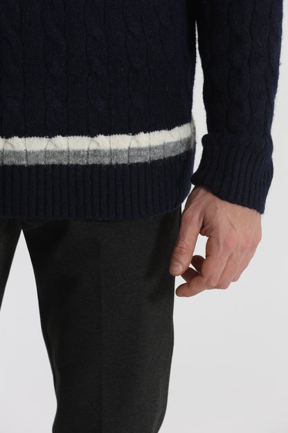 MAGLIA DA CRICKET IN MISTO LANA