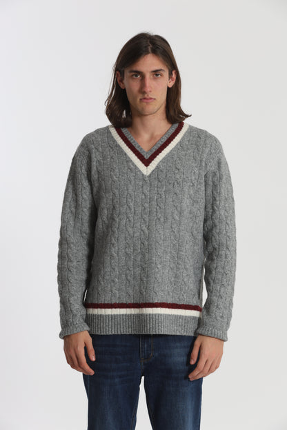 MAGLIA DA CRICKET IN MISTO LANA