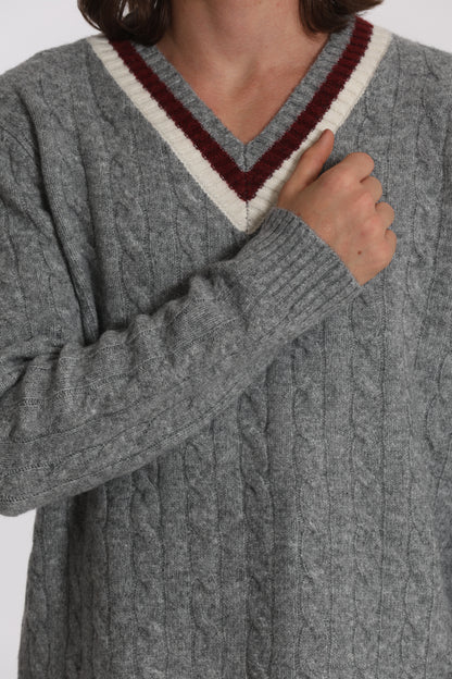 MAGLIA DA CRICKET IN MISTO LANA