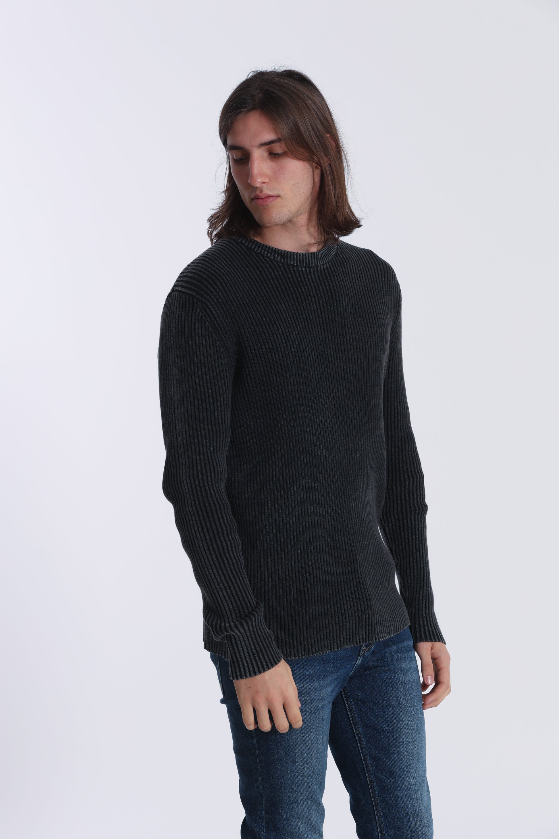 PULLOVER A COSTINE EFFETTO VINTAGE