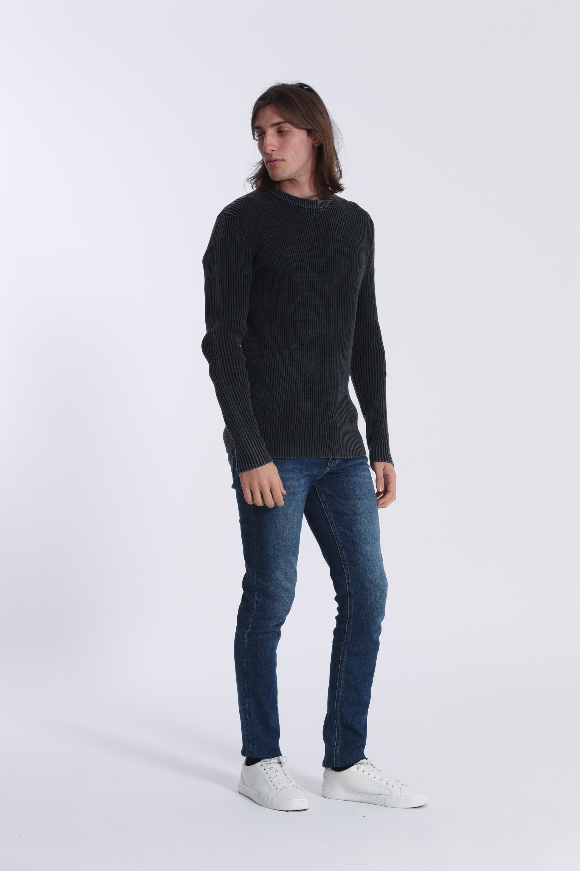 PULLOVER A COSTINE EFFETTO VINTAGE
