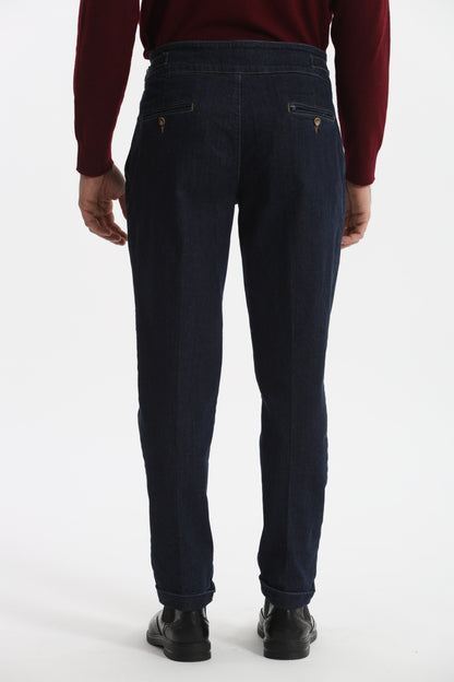 PANTALONI IN DENIM CON CINTURINI