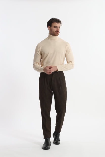 PANTALONI IN MISTO LANA
