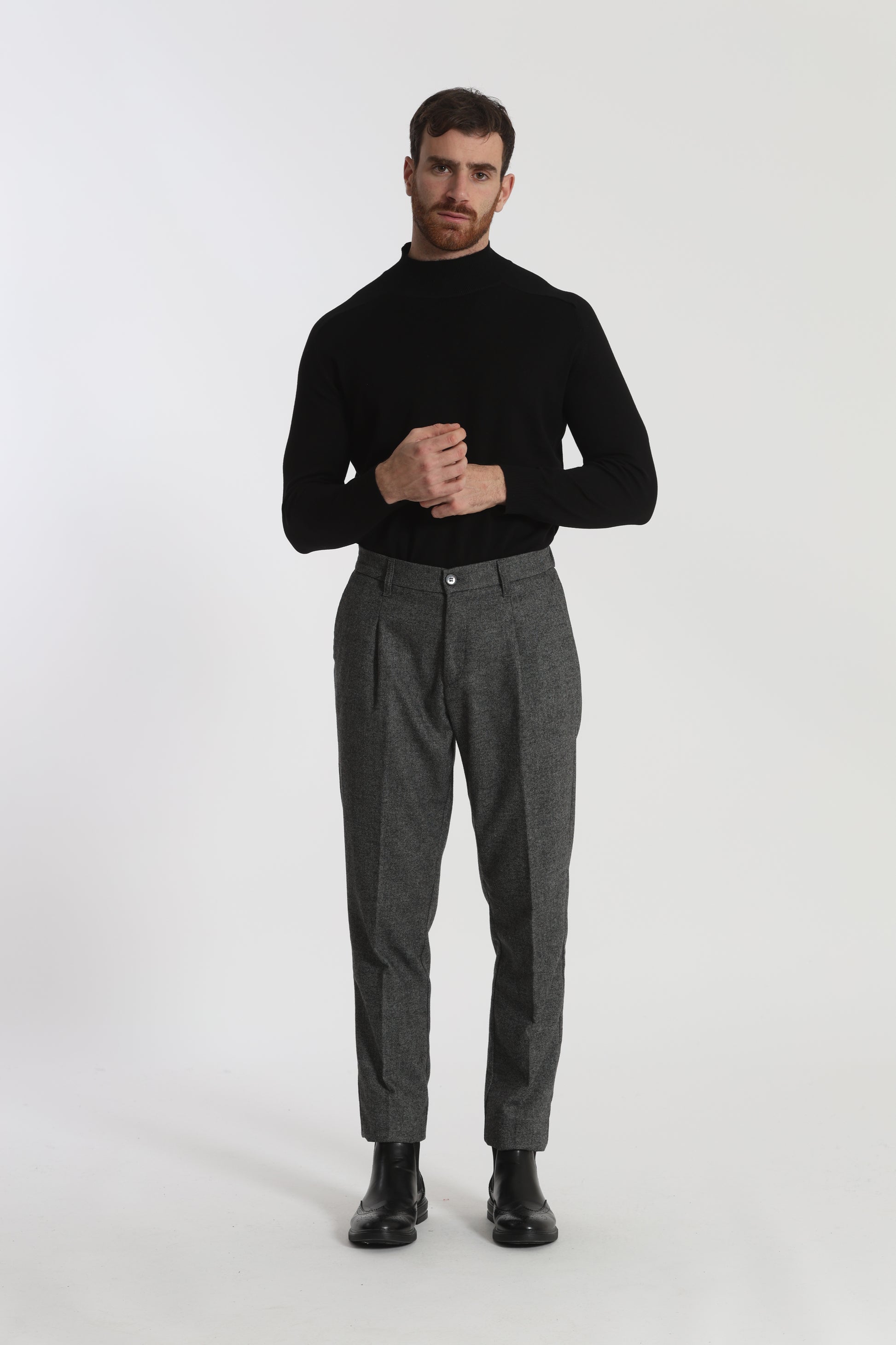 PANTALONI IN MISTO LANA