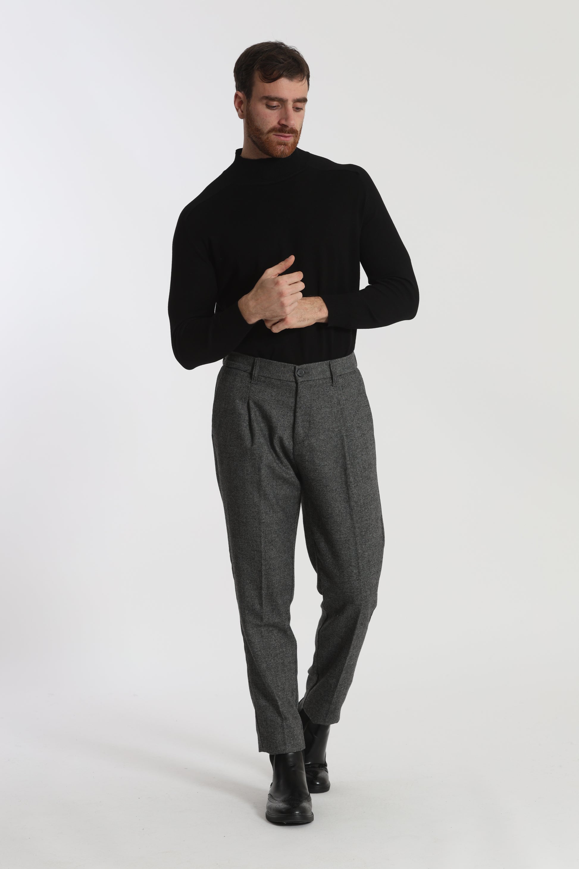 PANTALONI IN MISTO LANA