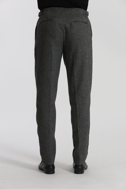 PANTALONI IN MISTO LANA CON CINTURINI