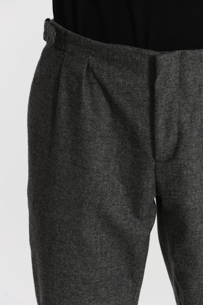PANTALONI IN MISTO LANA CON CINTURINI