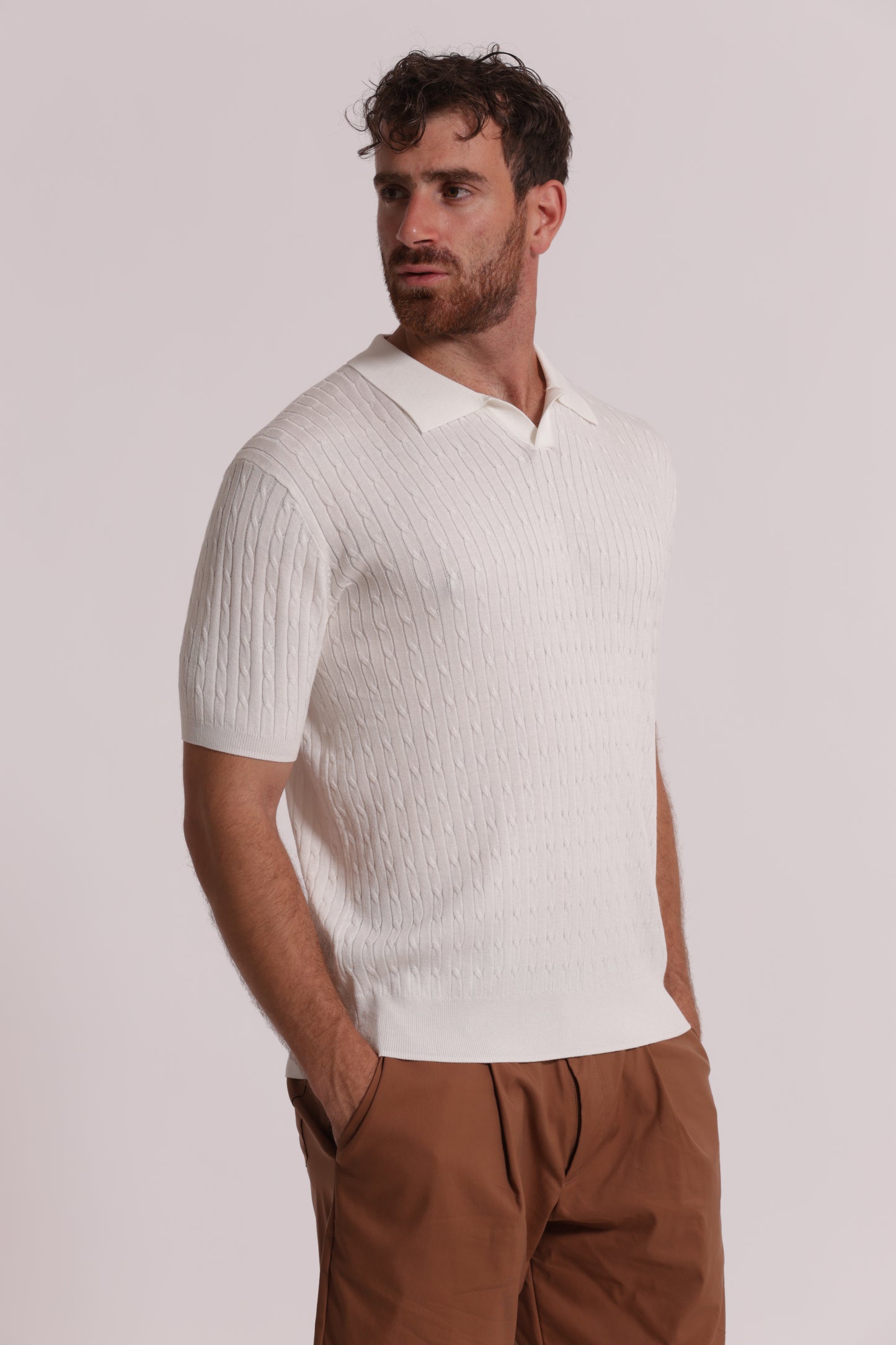 POLO IN MAGLIA TRECCE