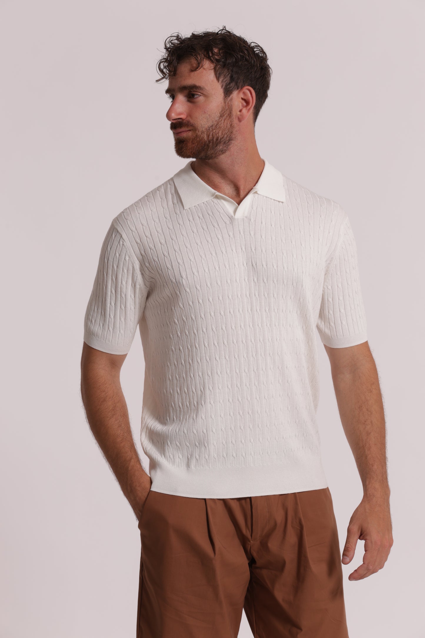 POLO IN MAGLIA TRECCE