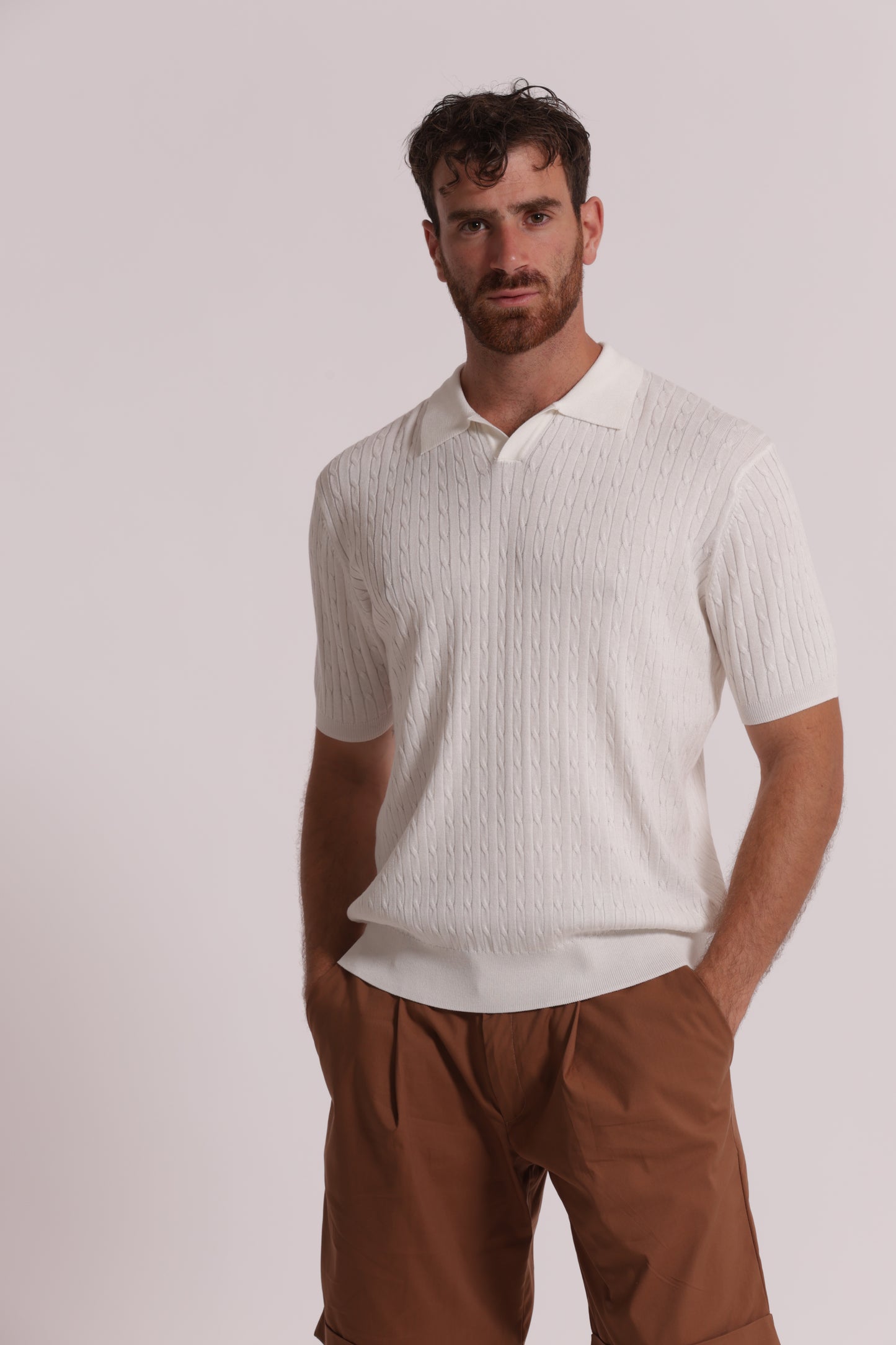 POLO IN MAGLIA TRECCE