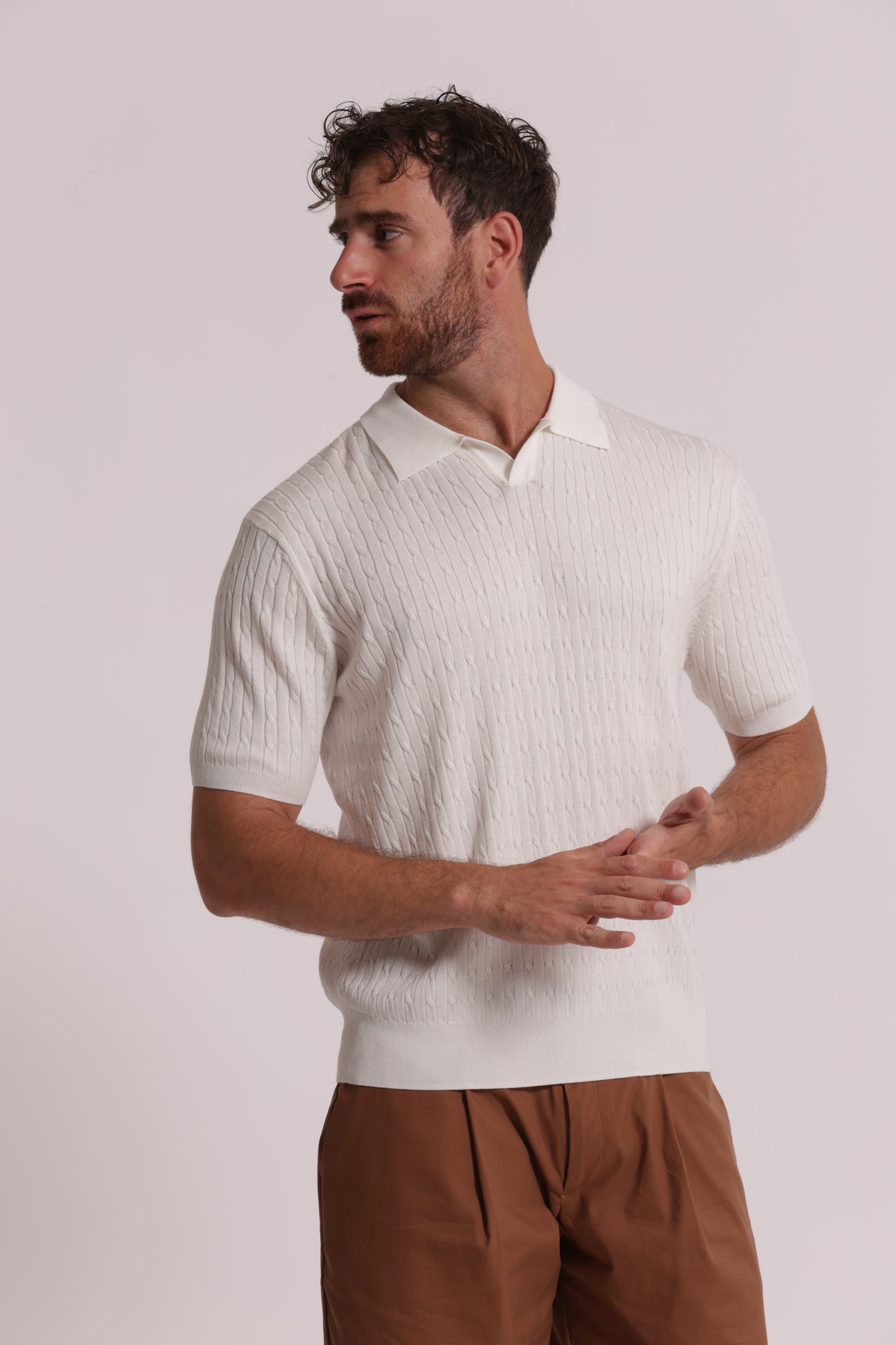 POLO IN MAGLIA TRECCE