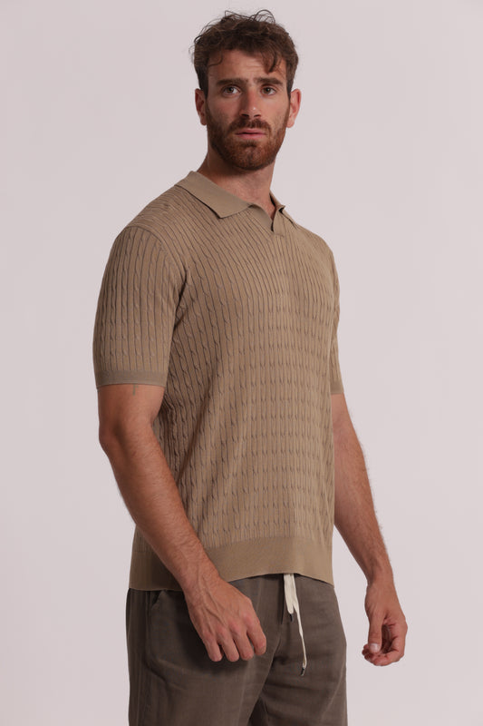 POLO IN MAGLIA TRECCE
