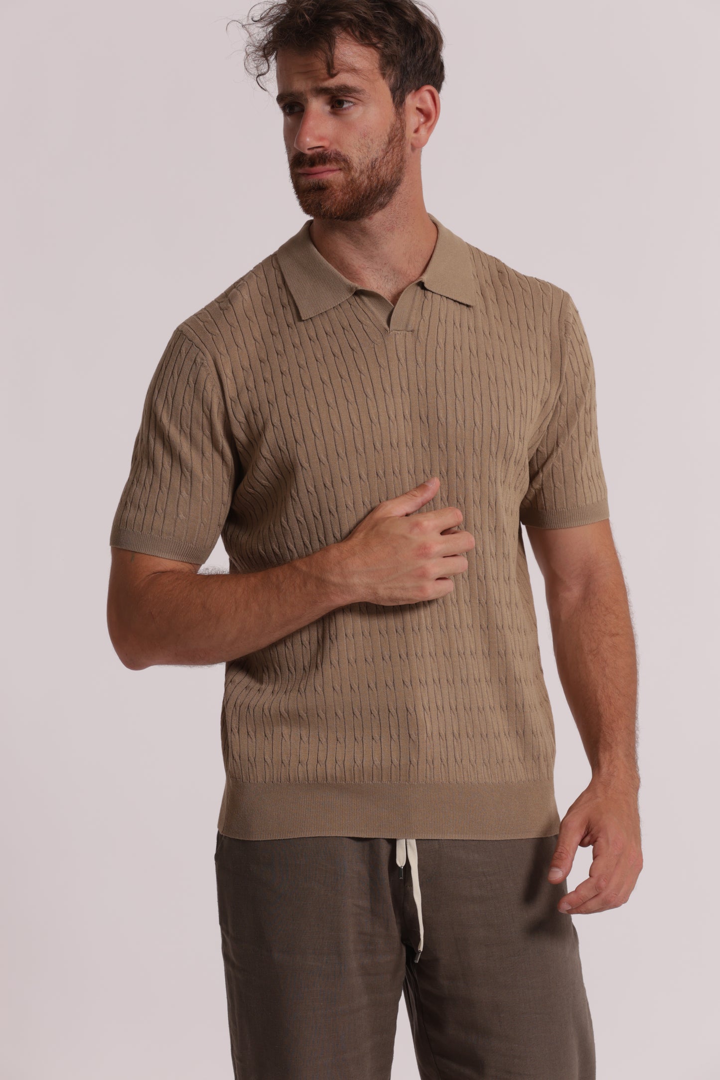 POLO IN MAGLIA TRECCE