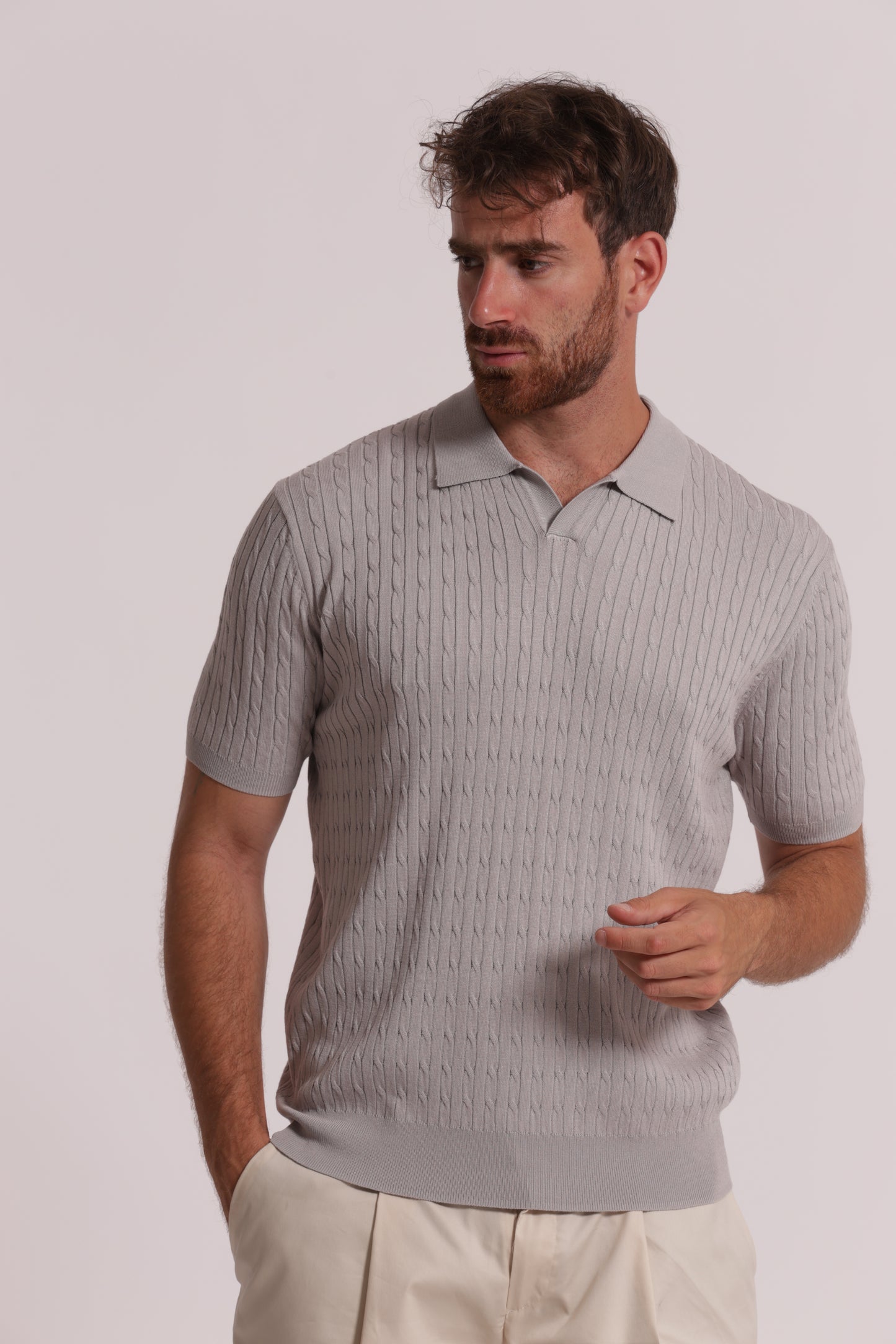 POLO IN MAGLIA TRECCE