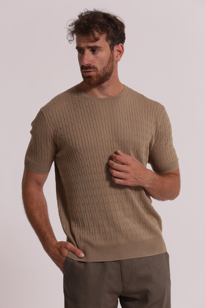 MAGLIA GIROCOLLO TRECCE