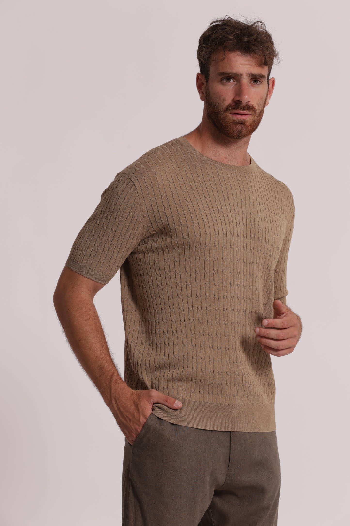 MAGLIA GIROCOLLO TRECCE