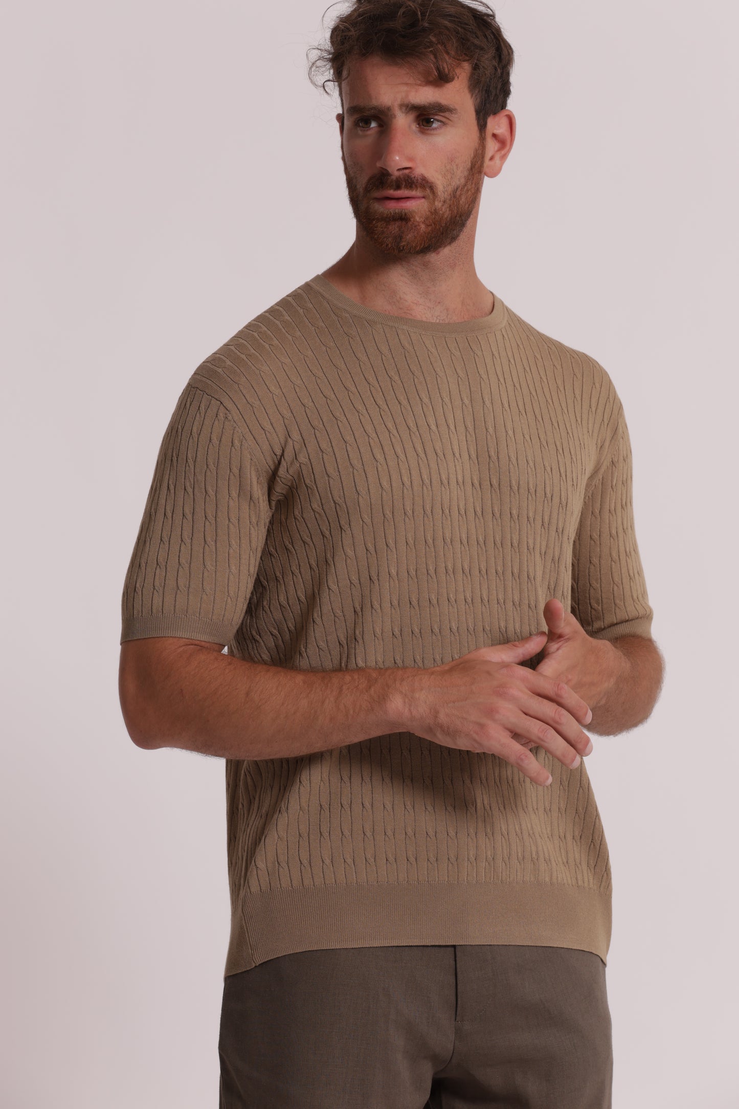 MAGLIA GIROCOLLO TRECCE