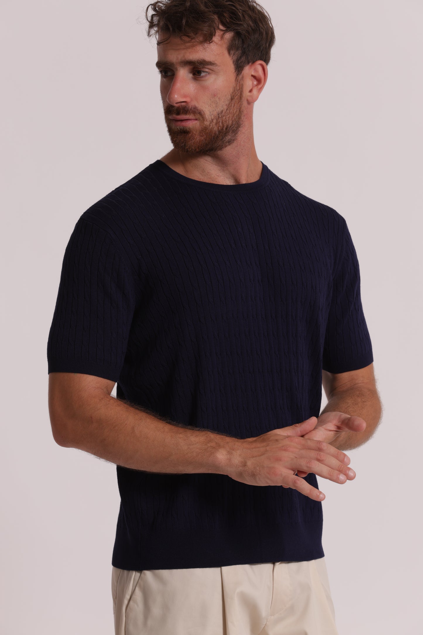 MAGLIA GIROCOLLO TRECCE